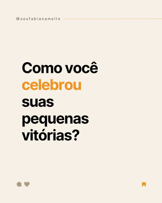 Como você celebrou suas pequenas vitórias? 🏆✨

Celebrar é reconhecer o esforço, a coragem e os passos dados. Pequenas vitórias nos fortalecem para grandes conquistas.

🌟 Perguntas para reflexão:
1️⃣ Quais pequenas vitórias você celebrou este ano?
2️⃣ Como isso fortaleceu sua jornada?
3️⃣ O que você pode comemorar hoje?

🌱 Ação prática para hoje:
Escolha uma pequena vitória recente e celebre de alguma forma: um brinde, um agradecimento ou uma pausa consciente.

📌 Compartilhe: Que pequena vitória merece ser celebrada hoje? 🎉

#advento #LiderançaQueTransforma #Celebração #Vitórias #Reflexão