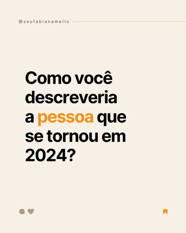 Quem você se tornou ao longo deste ano? 🌟

Cada passo, escolha e desafio moldaram a pessoa que você é hoje.

🌟 Perguntas para reflexão:
1️⃣ Quem você era no início do ano e quem você é agora?
2️⃣ Que mudanças mais te surpreenderam?
3️⃣ Como sua jornada te tornou mais forte e consciente?

🌱 Ação prática para hoje:
Escreva uma carta para você, reconhecendo sua evolução ao longo do ano. Guarde-a como um presente para abrir no próximo ciclo.

📌 Compartilhe: Como você descreveria a pessoa que se tornou em 2024?

#advento #LiderançaQueTransforma #Jornada #Autodesenvolvimento #Reflexão