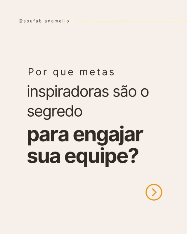 Metas inspiradoras: O segredo para engajar sua equipe em 2025!

Metas inspiradoras são mais que números. Elas criam propósito, unem a equipe e transformam desafios em conquistas.

Por que metas inspiradoras são tão importantes?
🔸 Elas dão propósito ao trabalho.
🔸 Unem a equipe em torno de objetivos claros.
🔸 Motivam a superação, mesmo nos momentos difíceis.

Como fazer isso na prática? Implemente o uso de OKRs - Objective and Key Results.
🎯 Objetivo é o que vocês desejam alcançar
🎯Resultados-Chave representam o como vocês sabem que estão chegando lá!

Você já experimentou o uso de OKRs com sua equipe?

#LiderançaQueTransforma #PropósitoNoTrabalho #GestãoDeEquipes #CoachingDeLiderança #OKRs