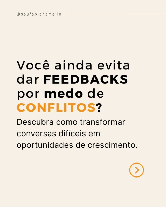 Dar feedback não precisa ser um desafio solitário.
Líderes que transformam sabem como conversar com empatia, sem abrir mão da assertividade.

Se você evita conversas difíceis, ou sente que seus feedbacks não geram mudança, esse eBook foi feito pra você.

São +50 formas práticas de dar feedback com confiança, mesmo nos contextos mais desafiadores.

📘 E ainda: orientações claras, exemplos reais e o que evitar para não cair em armadilhas comuns.

➡️ Baixe agora o Feedbacks que Transformam.
O link está na bio!

#FeedbacksQueTransformam #LiderançaNaPrática #ComunicaçãoEmpática #DesenvolvimentoDeLíderes #EbookParaLiderança