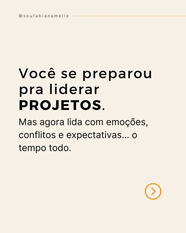 Você se preparou pra planejar, analisar, decidir, entregar.
Mas ninguém te preparou pra segurar o silêncio desconfortável de uma reunião.
Pra perceber que alguém da equipe está desconectado emocionalmente.
Pra lidar com a emoção dos outros — e a sua também.

🎯 Liderar projetos é uma habilidade técnica.
Liderar pessoas é uma habilidade social — e exige escuta, presença, coragem.

Se você sente que está no limite entre o operacional e o emocional, saiba: isso não é fraqueza.
É um sinal de que você está tocando a parte mais viva (e mais transformadora) da liderança.

✨ Aqui, você encontra espaço pra refletir, aprender e se desenvolver como líder — sem fórmulas prontas, mas com intenção e presença.

📌 Salve este post pra lembrar que você não precisa dar conta de tudo sozinha/o.
🔁 Compartilhe com quem também sente que liderar está mais complexo do que parecia.