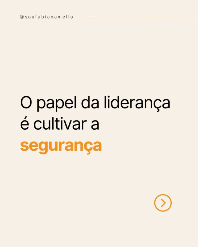 O que as pessoas mais esperam de uma liderança em tempos de incerteza não é ter todas as respostas.
É sentir que estão em um espaço seguro para aprender, criar e até errar sem medo. 

Criar segurança é cultivar confiança.
E confiança é o terreno fértil onde crescem a inovação, a colaboração e a coragem para mudar.

✨ No fim das contas, liderar é criar esse ambiente em que as pessoas se sentem vistas, ouvidas e capazes de dar o melhor de si.

💬 Me conta: qual é o maior sinal de segurança para você em uma mudança?

#liderançaquetransforma #segurançapsicológica #liderançacompropósito #liderançaágil #management30